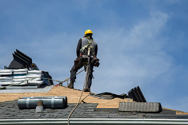 Professional Gutter Installation technician working in Champion, PA